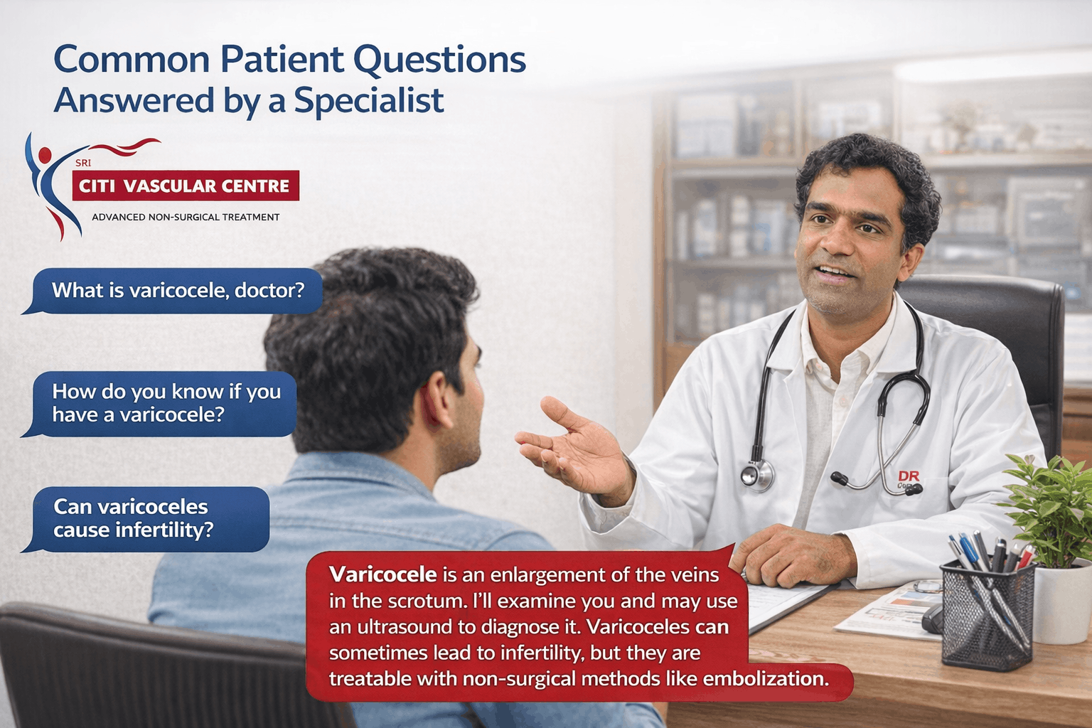 Varicocele questions answered by varicocele expert Dr Shaileshkumar Garge 
